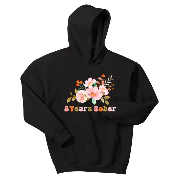 2 Years Sober Gift Sober Anniversary Gift Sobriety Gift Recovery Soberversary Kids Hoodie