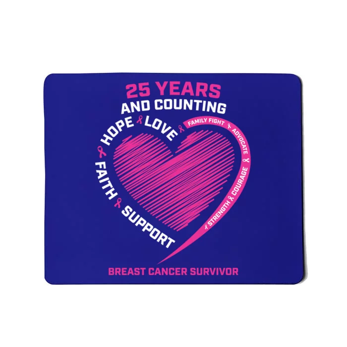 25 Year Survivor Funny Gift Mom Pink Breast Cancer Survivor Gift Mousepad