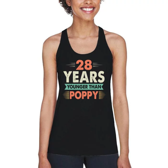 28 Years Younger Than Poppy Women's Racerback Tank