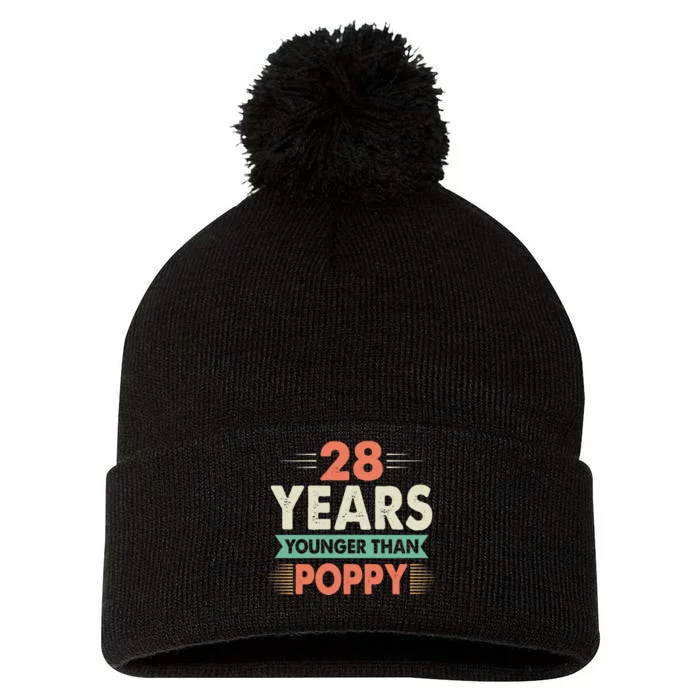 28 Years Younger Than Poppy Pom Pom 12in Knit Beanie