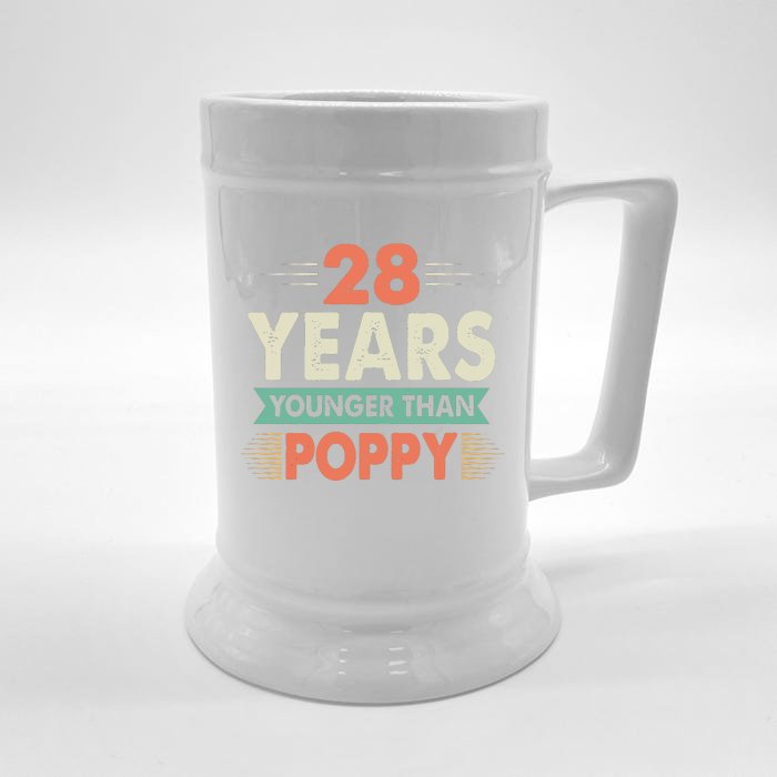 28 Years Younger Than Poppy Front & Back Beer Stein