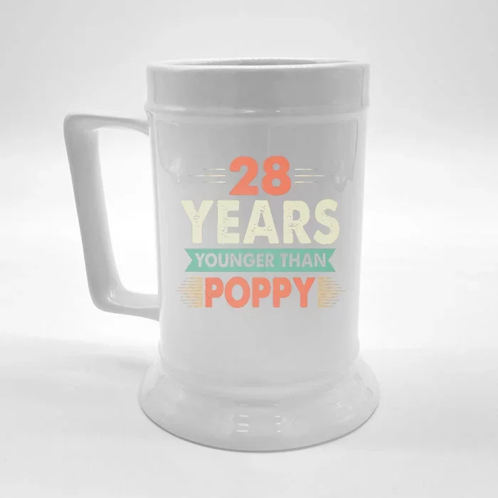 28 Years Younger Than Poppy Front & Back Beer Stein