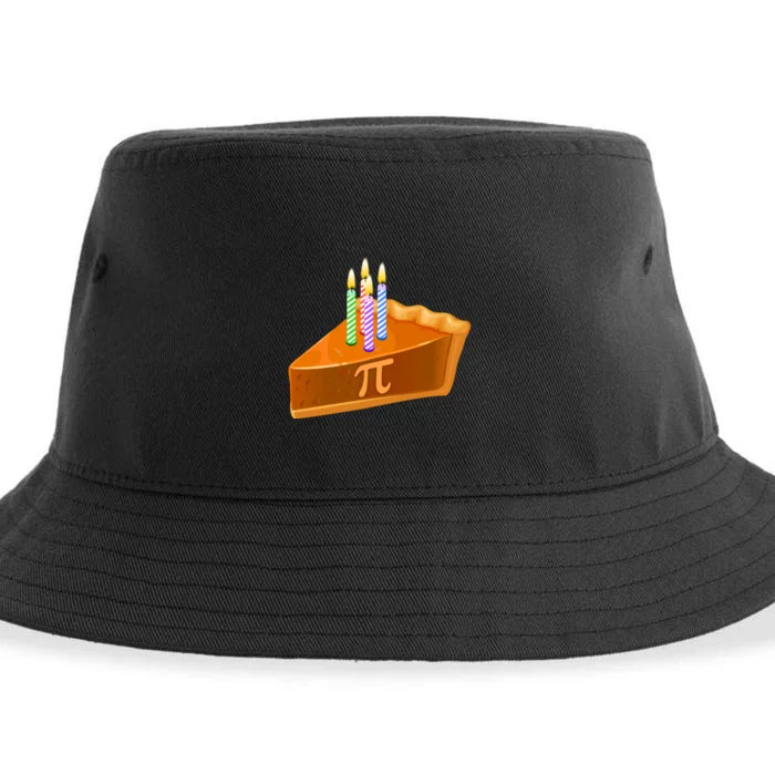 3.14 Happy Pi Day March 14 Birthday Slice Of Pie Sustainable Bucket Hat