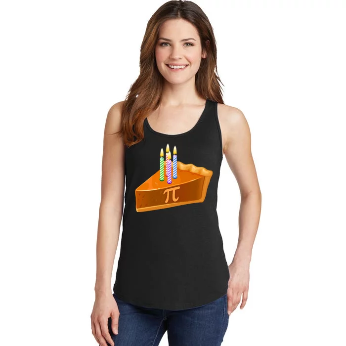 3.14 Happy Pi Day March 14 Birthday Slice Of Pie Ladies Essential Tank