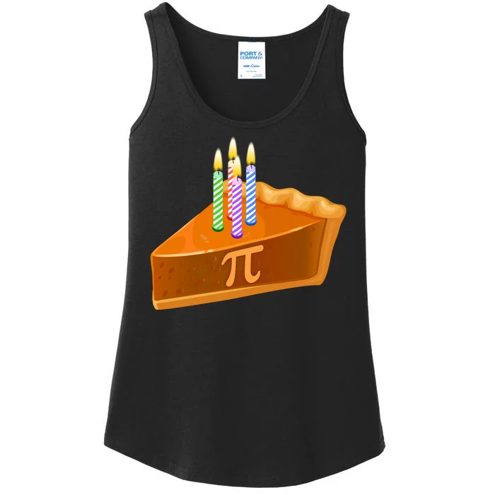 3.14 Happy Pi Day March 14 Birthday Slice Of Pie Ladies Essential Tank