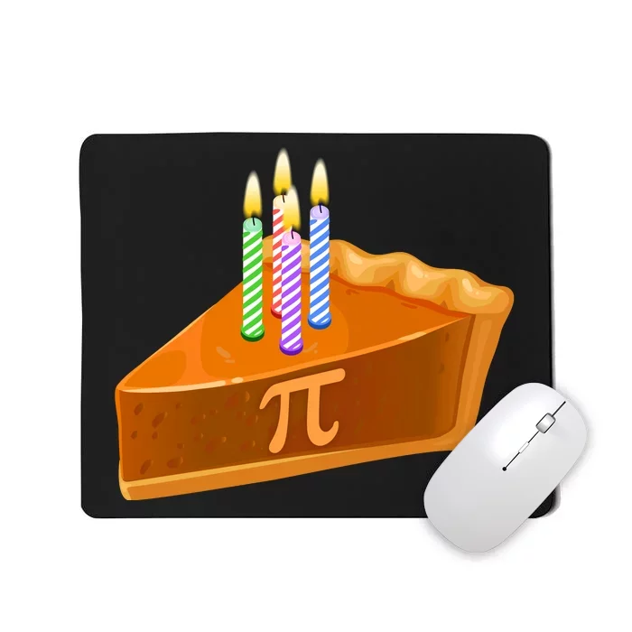 3.14 Happy Pi Day March 14 Birthday Slice Of Pie Mousepad