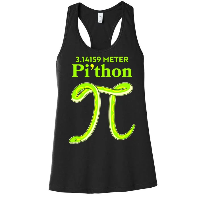 3.14 Meter Pi'thon Python Snake Pi Day March 14 Women's Racerback Tank