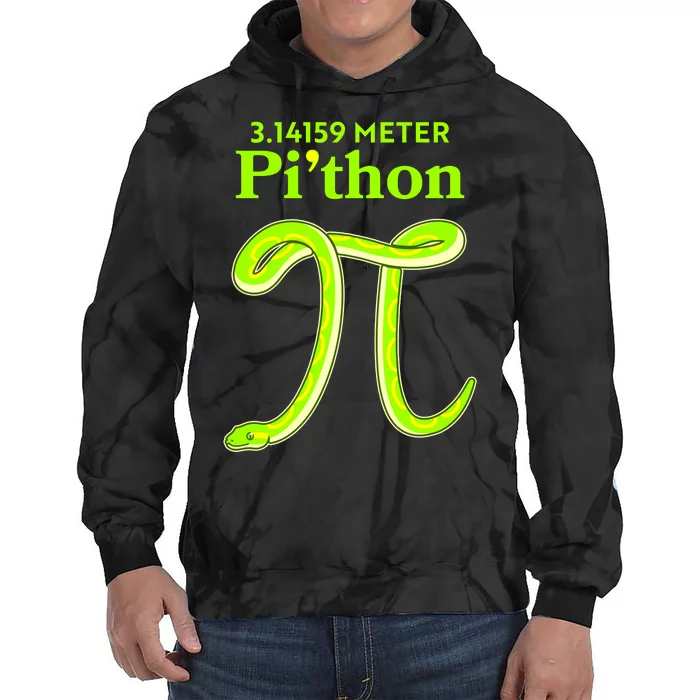 3.14 Meter Pi'thon Python Snake Pi Day March 14 Tie Dye Hoodie