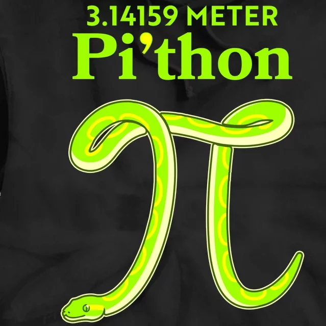 3.14 Meter Pi'thon Python Snake Pi Day March 14 Tie Dye Hoodie