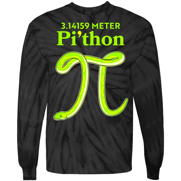 3.14 Meter Pi'thon Python Snake Pi Day March 14 Tie-Dye Long Sleeve Shirt