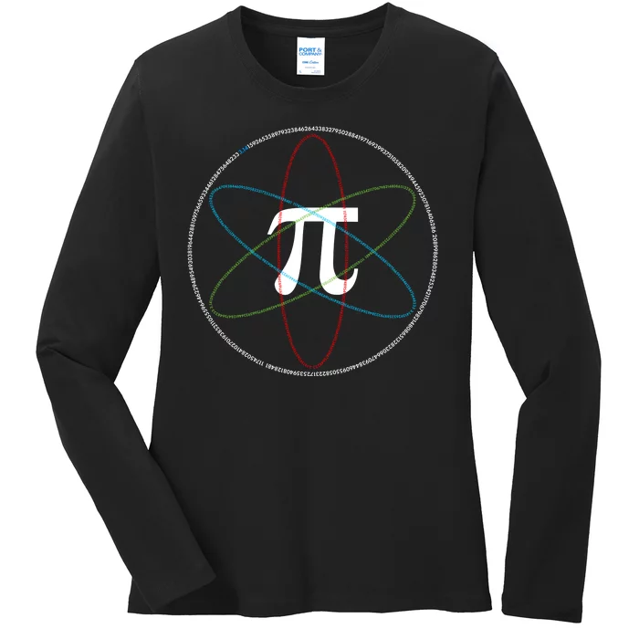 3.14 National Pi Day Numbers Science Symbol Ladies Long Sleeve Shirt