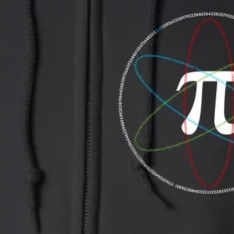 3.14 National Pi Day Numbers Science Symbol Full Zip Hoodie