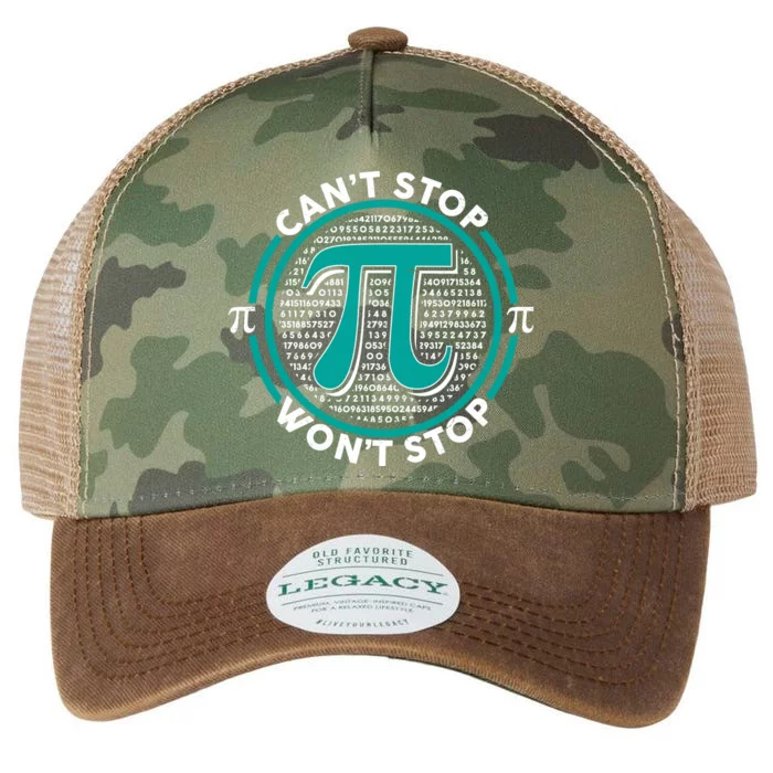 3.14 Pi Day Can't Stop Pi Won't Stop Legacy Tie Dye Trucker Hat