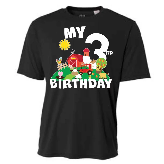 3 Year Old Farm My 3rd Birthday Cooling Performance Crew T-Shirt