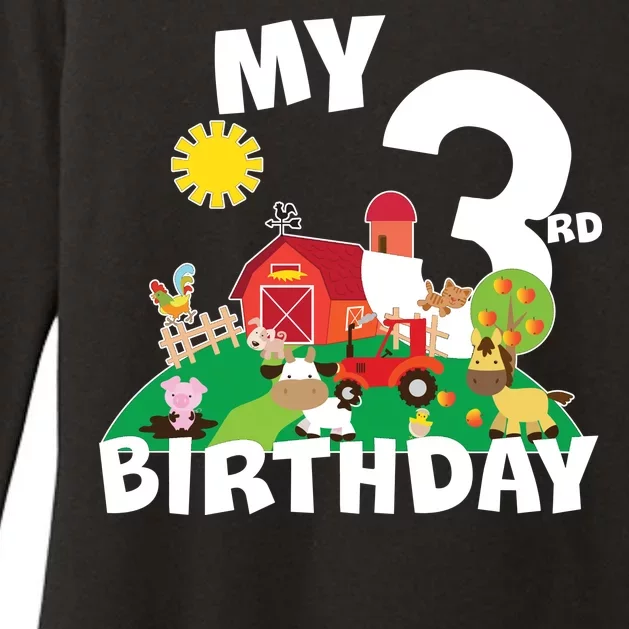 3 Year Old Farm My 3rd Birthday Womens CVC Long Sleeve Shirt