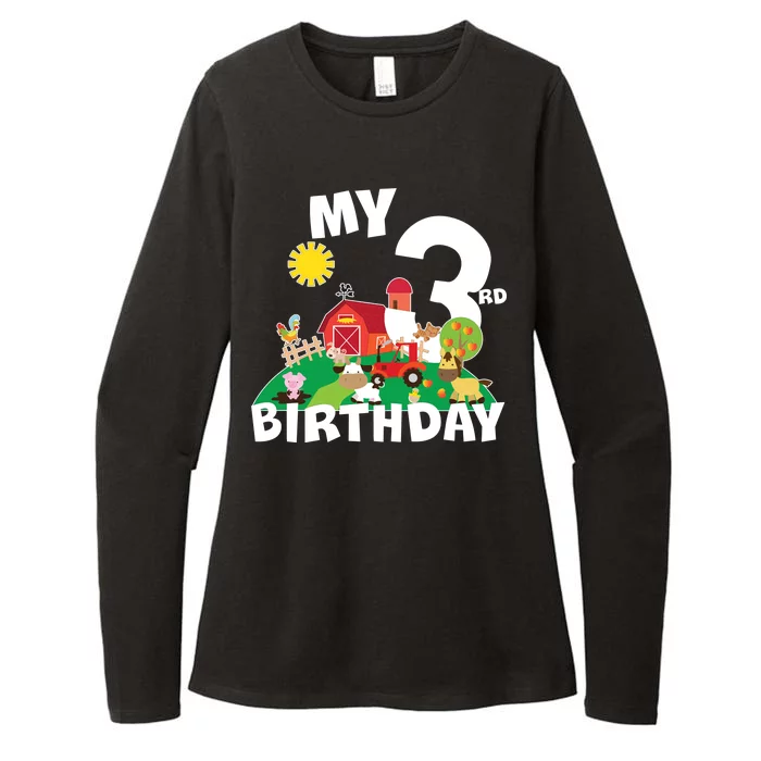 3 Year Old Farm My 3rd Birthday Womens CVC Long Sleeve Shirt