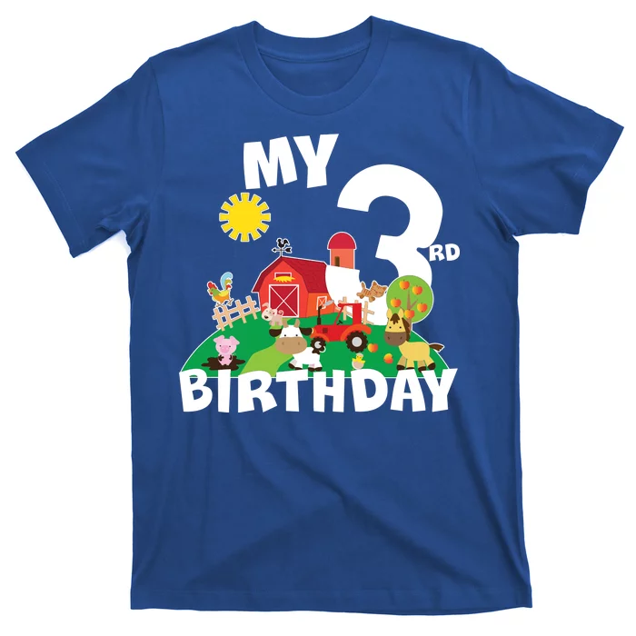 3 Year Old Farm My 3rd Birthday T-Shirt