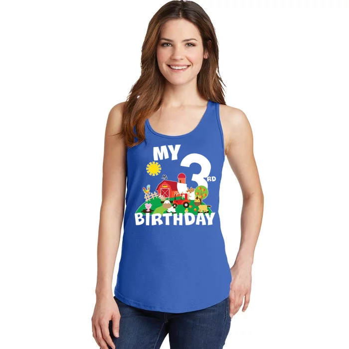 3 Year Old Farm My 3rd Birthday Ladies Essential Tank