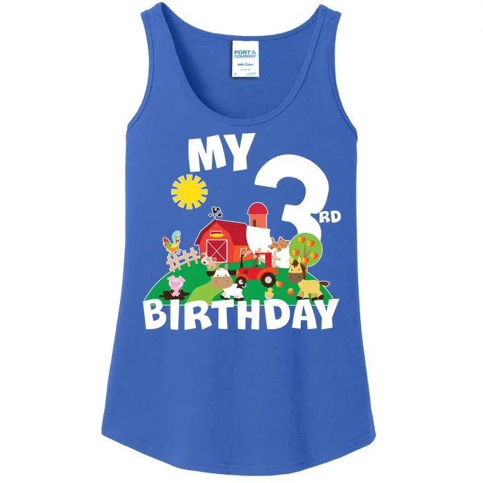 3 Year Old Farm My 3rd Birthday Ladies Essential Tank