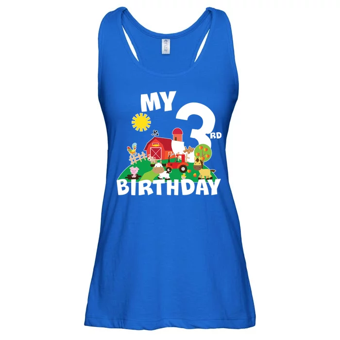 3 Year Old Farm My 3rd Birthday Ladies Essential Flowy Tank