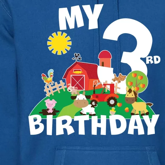 3 Year Old Farm My 3rd Birthday Premium Hoodie