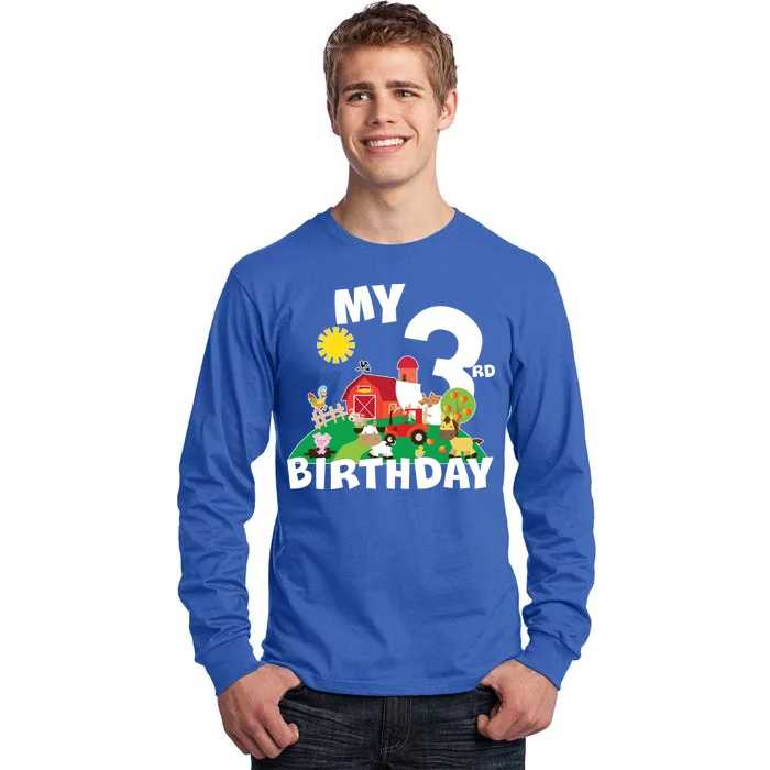 3 Year Old Farm My 3rd Birthday Tall Long Sleeve T-Shirt