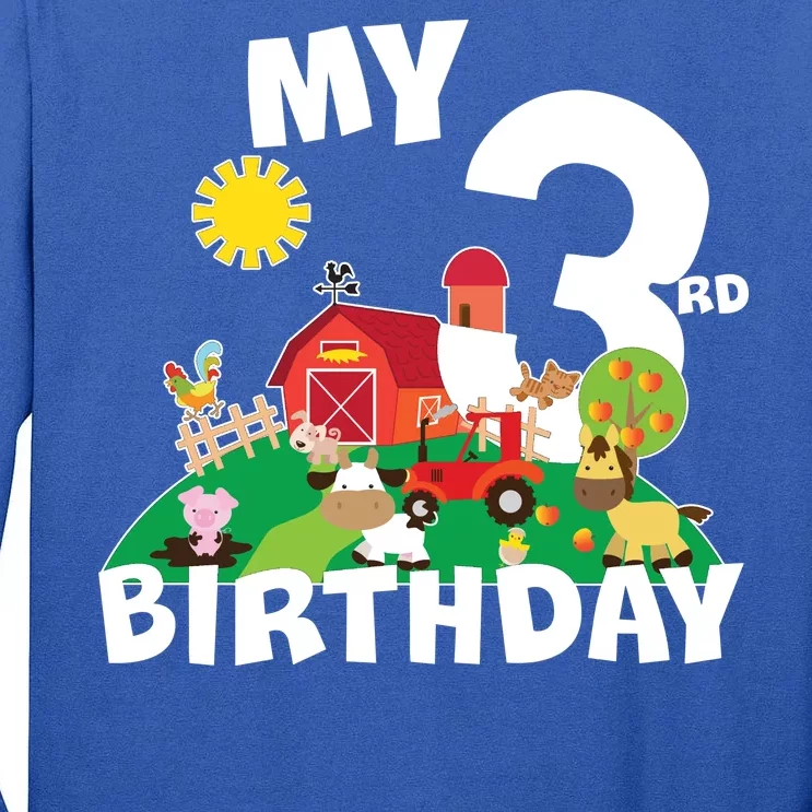 3 Year Old Farm My 3rd Birthday Tall Long Sleeve T-Shirt