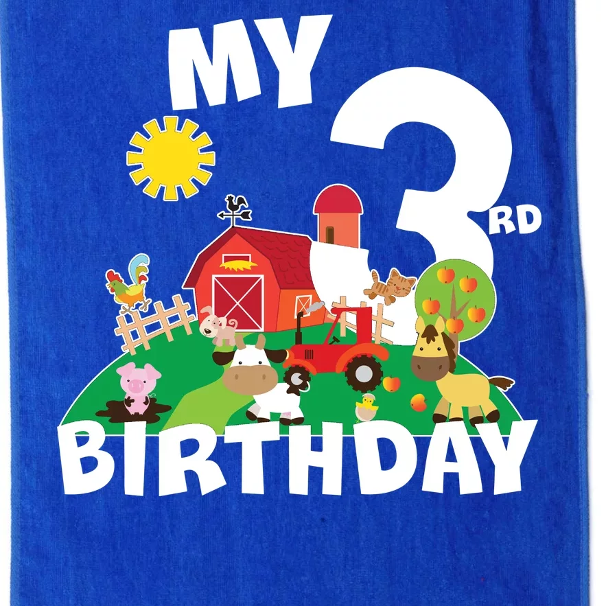 3 Year Old Farm My 3rd Birthday Platinum Collection Golf Towel