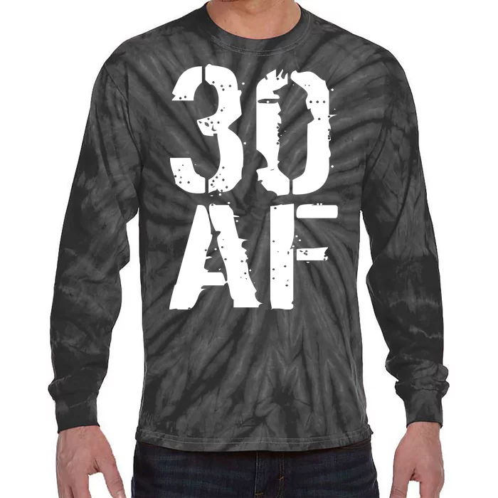 30 AF 30th Birthday Tie-Dye Long Sleeve Shirt