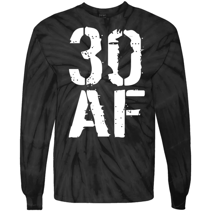 30 AF 30th Birthday Tie-Dye Long Sleeve Shirt