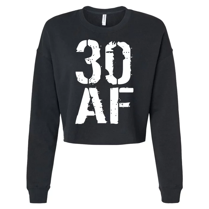 30 AF 30th Birthday Cropped Pullover Crew