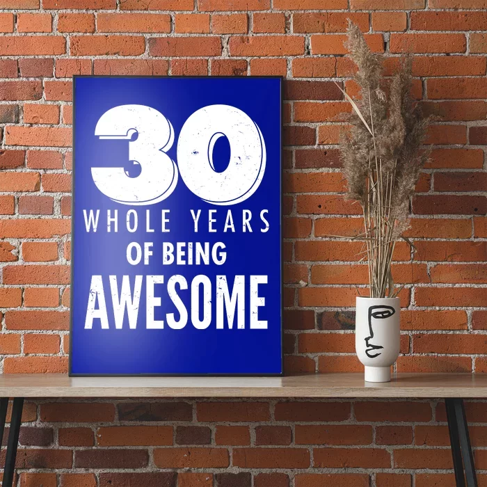 30 Whole Years Of Being Awesome Birthday Poster