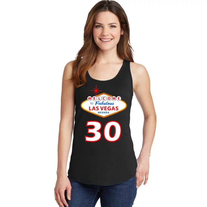 30 Years Old In Vegas - 30th Birthday Ladies Essential Tank