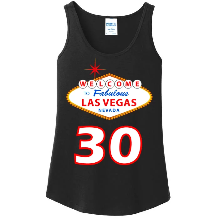 30 Years Old In Vegas - 30th Birthday Ladies Essential Tank