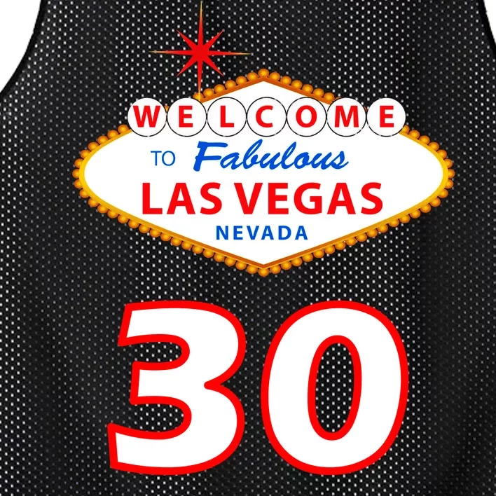 30 Years Old In Vegas - 30th Birthday Mesh Reversible Basketball Jersey Tank