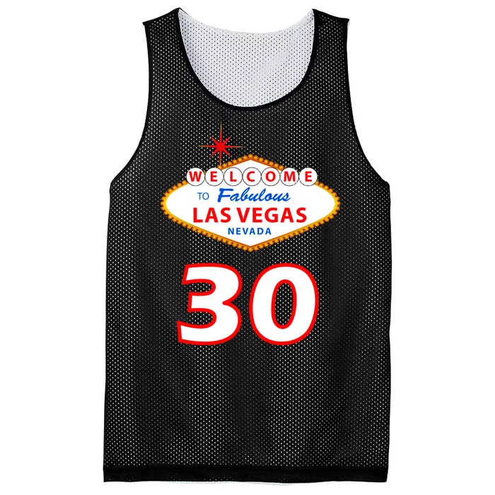 30 Years Old In Vegas - 30th Birthday Mesh Reversible Basketball Jersey Tank