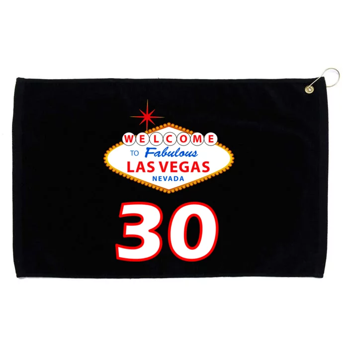 30 Years Old In Vegas - 30th Birthday Grommeted Golf Towel