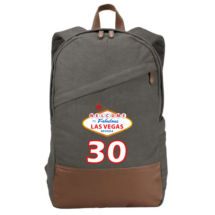 30 Years Old In Vegas - 30th Birthday Cotton Canvas Backpack