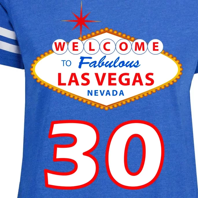 30 Years Old In Vegas - 30th Birthday Enza Ladies Jersey Football T-Shirt