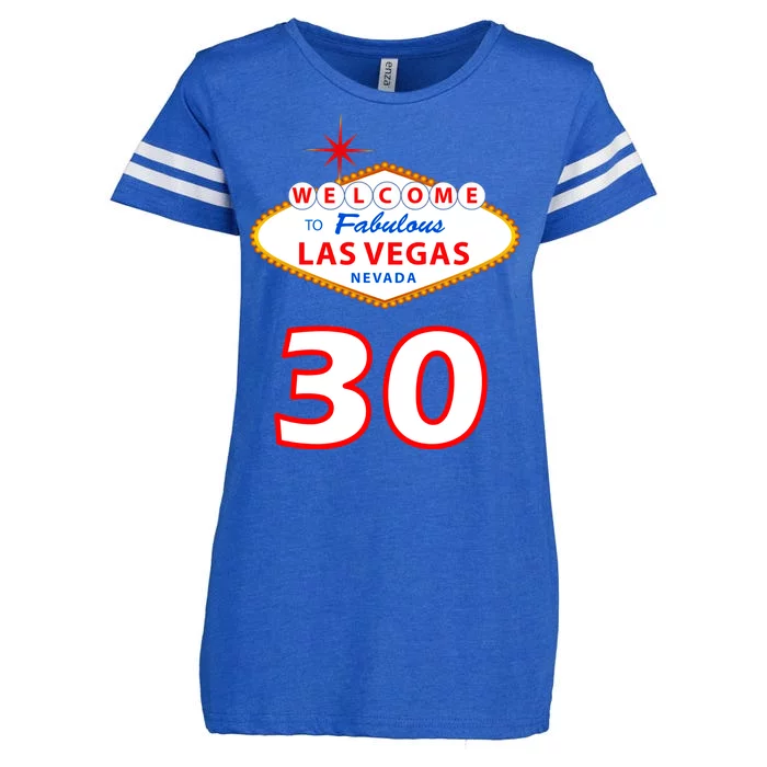 30 Years Old In Vegas - 30th Birthday Enza Ladies Jersey Football T-Shirt