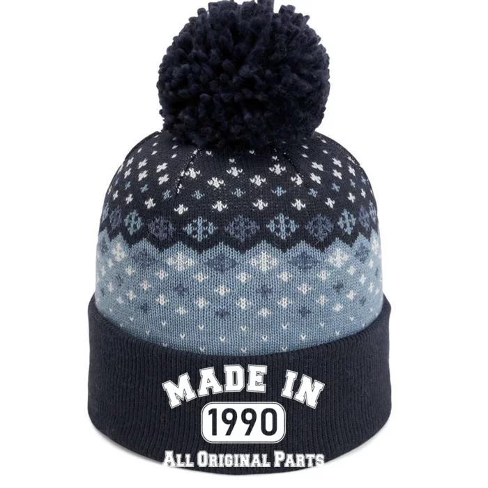 30th Birthday Made in 1990 All Original Parts The Baniff Cuffed Pom Beanie