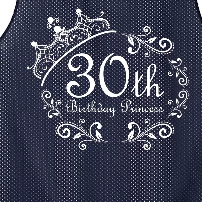 30th Birthday Princess Mesh Reversible Basketball Jersey Tank