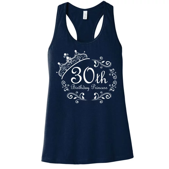 30th Birthday Princess Women's Racerback Tank