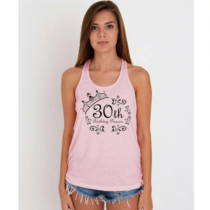 30th Birthday Princess Women's Knotted Racerback Tank