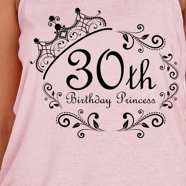 30th Birthday Princess Women's Knotted Racerback Tank