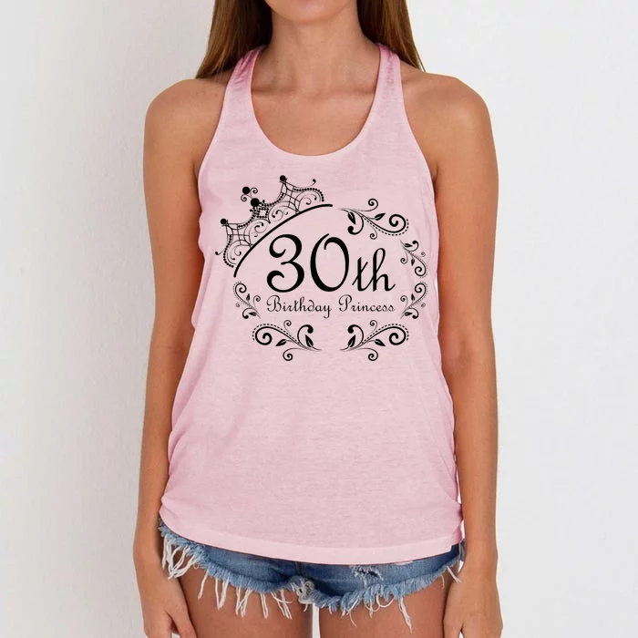 30th Birthday Princess Women's Knotted Racerback Tank