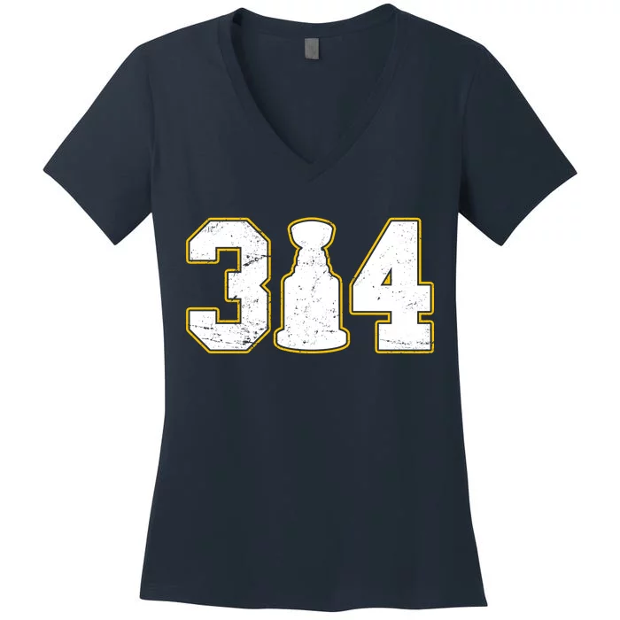 314 Hockey St. Louis Champions Women's V-Neck T-Shirt