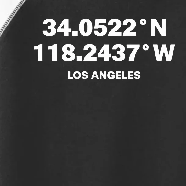 34.0522n 118.2437w Los Angeles Toddler Fine Jersey T-Shirt