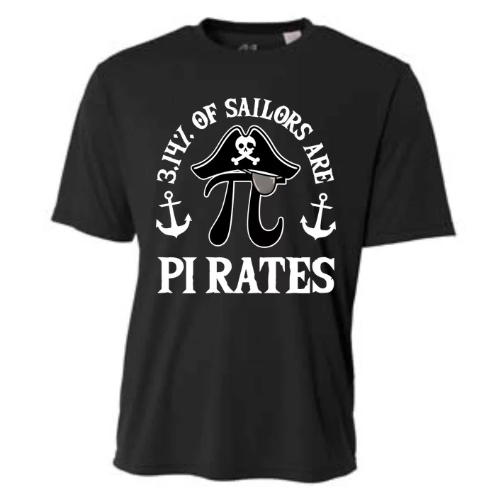 3 14 Percent Of Sailors Are Pi Rates Funny Pirates Pi Day Gift Cooling Performance Crew T-Shirt