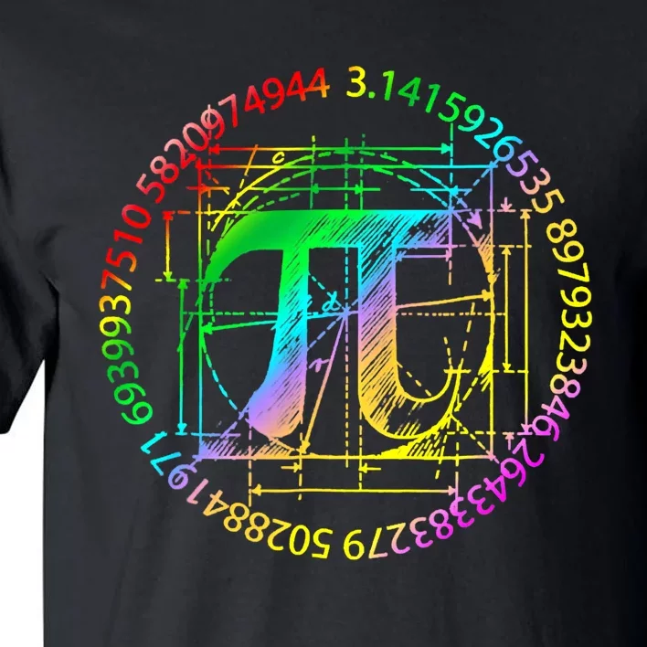 3 14 Pi Math Teacher Happy Pi Day Gift Tall T-Shirt